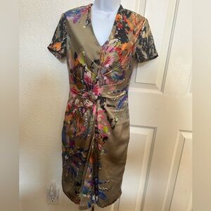 Escada Multicolor Silk Midi Dress